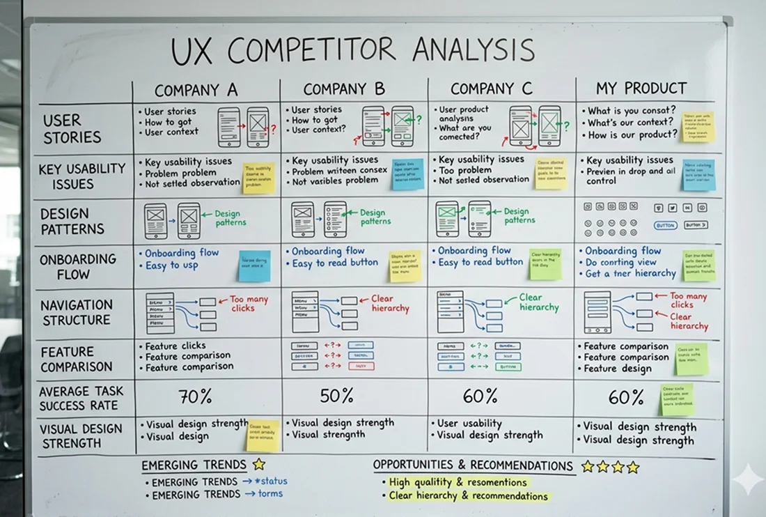 Competitor analysis comparing existing plant sharing and secondhand apps across key criteria